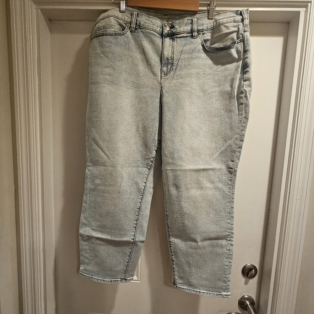 Lands' End High Rise Slim Ankle Jean 22W